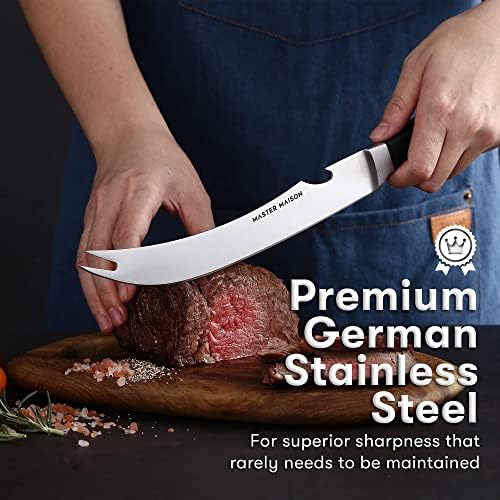 Master Maison Premium 15-Dijelni Set Kuhinjskih Noža Sa Drvenim Blokom Za Odlaganje I Kompletom Noža