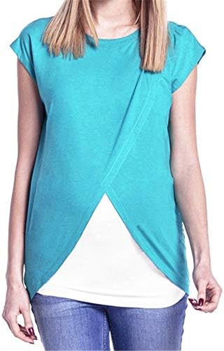 Andongnywell ženske majice kratkih rukava dojenje majica za dojke Mekana majica s kratkim rukavima