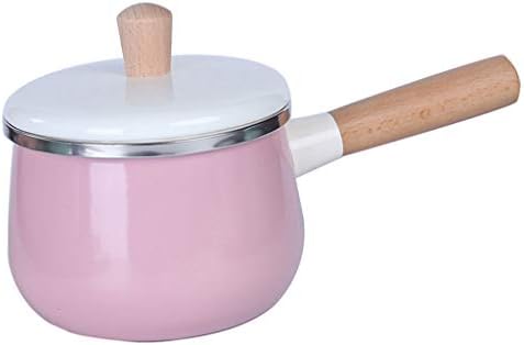 PETSOLA emajlirana šerpa Stockpot puter topliji metalni sos lonac za kuvanje sa rezancima, kuvanje ključanja, dostupno, ružičasta šerpa