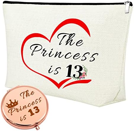 Funny 13 godina Pokloni torba za šminkanje sretan 13. rođendan poklon za djevojčice kćeri unuka džepno ogledalo