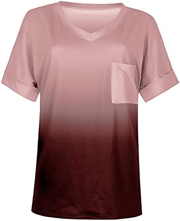 Bluze za žensku modu 2021, plus veličine tunika tanke vrhove hladne kratke rukave Confy Crewneck Working cvjetne