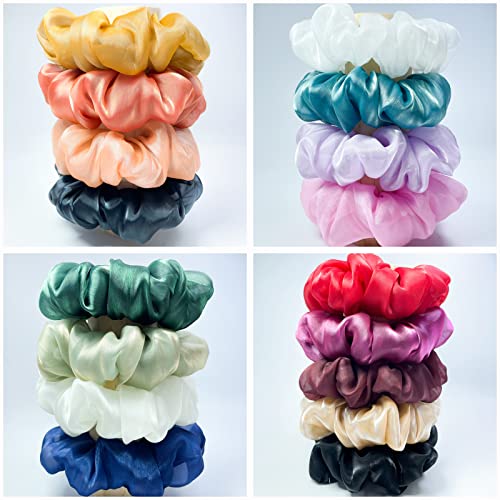 17 kom Premium Organza Scrunchies šifon gumice za kosu za žene ili djevojčice vezice za kosu držač repa