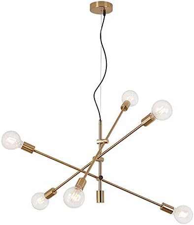 KUYT Nordic Luxurious 6-Light Iron Hanging Lamp Postmoderna umjetnost od kovanog željeza restoran Droplight