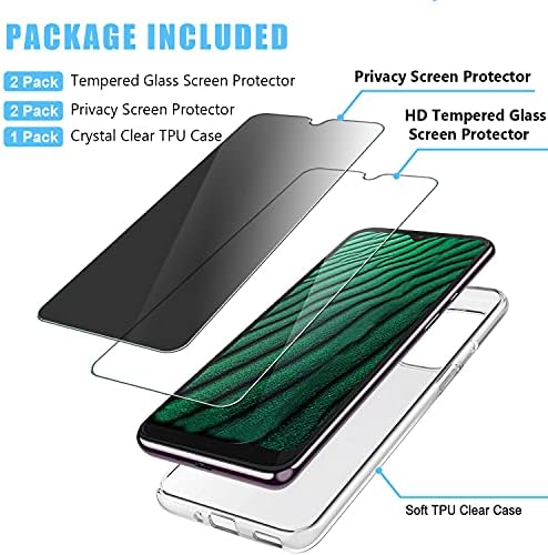 Anbzsign[2 Pack] Clear zaštitnik ekrana [1 Paket] Zaštita ekrana privatnost [1 Paket] kristalno jasan