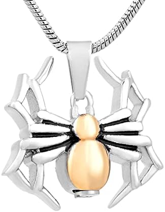 BIAIHQIE prilagođena Spider Memorial Ash Keepsake životinjska urna urna od nehrđajućeg čelika urna ogrlica ogrlica urna za kućne ljubimce/ljude