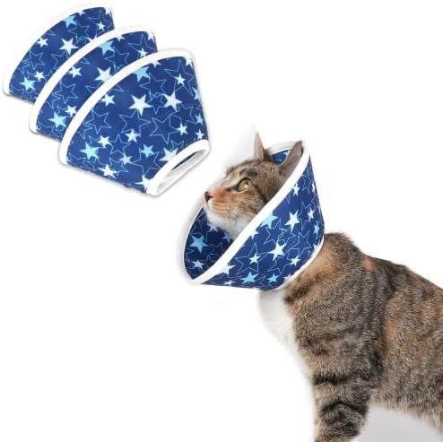Homelifthub konus za oporavak mačke Meki konus za oporavak mačke udoban konus nakon operacije za prestanak lizanja i grebanja glave za kućne ljubimce brz i potpuni oporavak-Lucky Star