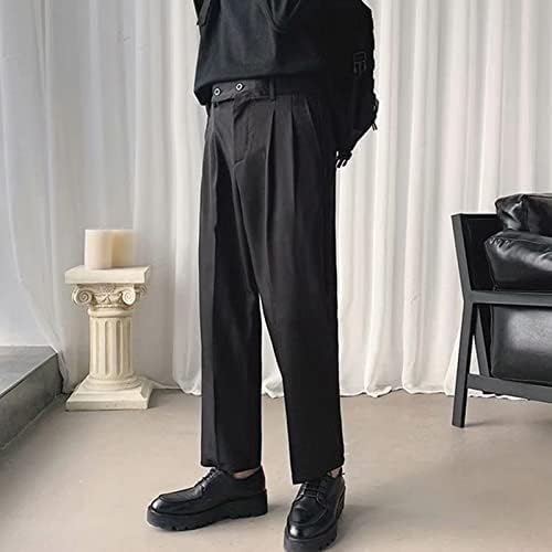 Maiyifu-GJ muški ravni fit Stretch Pant Classic Casual širokih odijela Pant Solid Boja lagane poslovne pantalone