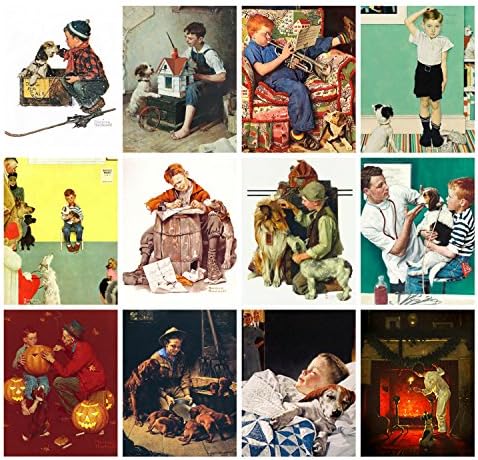 2023 Zidni kalendar [12 stranica 8 x12] fenomenalni dječaci kompanije Norman Rockwell Vintage magazin ilustracija Amerika M744