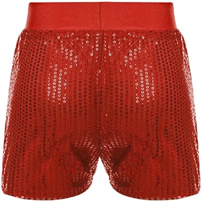 Vernlan Girls Sparkle Ples Tumbing Shorts Kids Boys High Squik Atletski kratke hlače za teretanu Leotards