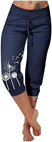 Cucuham Capri yoga hlače za žene carine haljine sa ženskim kratkim od ispisa sa džepom