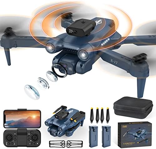 X-IMVNLEI dronovi sa kamerom za odrasle, početnike, FPV 1080p HD Video, 3D Flip, RC Drone Quadcopter sa