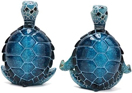Hodao Set od 2 morske kornjače figurice joge ukrasi ljetne Meditirajuće morske kornjače dekor proljeće vrt