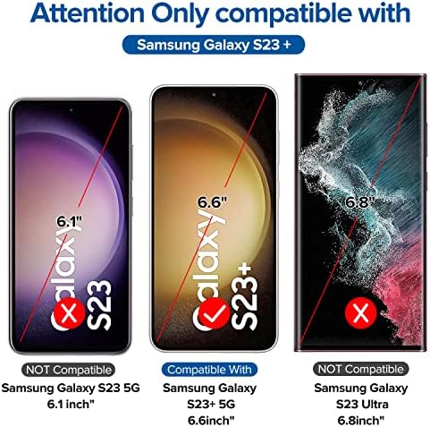 Ivoler [3+1 Paket zaštitnik ekrana [3 Paket] za Samsung Galaxy S23 Plus / S23+ 5G 6.6 2023, sa [1