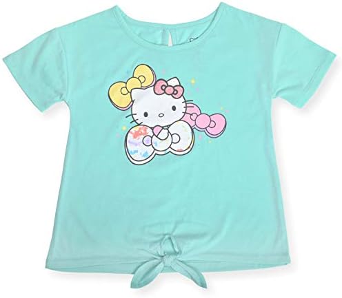 Hello Kitty djevojke 2-komad modni majicu i aktivni bicikl kratki Set sa vrha i modni uske šorc odjeću za djevojčice