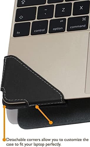 Bronel - Profil Series - Crna kožna futrola za laptop kompatibilna sa laptopom Dell Vostro 13