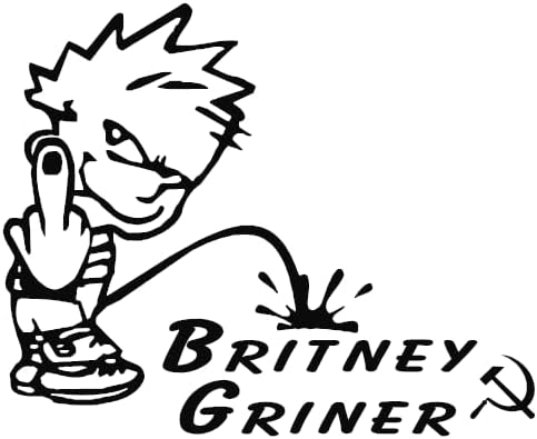 Piss na Britney Griner naljepnica čekom provjere prilagođenog dizajna - više boja i veličina