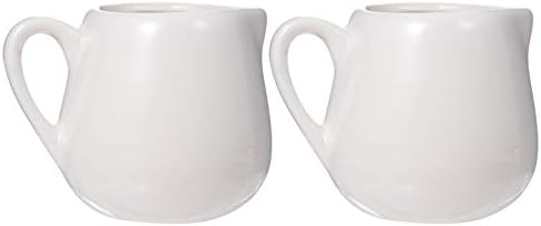 Doitool mini mlečni vrč 2 kom Male keramičke kreme za kavu čaj za čaj za čaj mlijeko Jug Pour Pottery Mini bacač umak sa salatom Dresing Disspangere Dispenzer Housewarming Poklon bijeli bacač