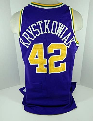 1992-93 Utah Jazz Larry Krystkowiak 42 Igra Polovni ljubičasti dres 46 DP07808 - NBA igra koja se koristi