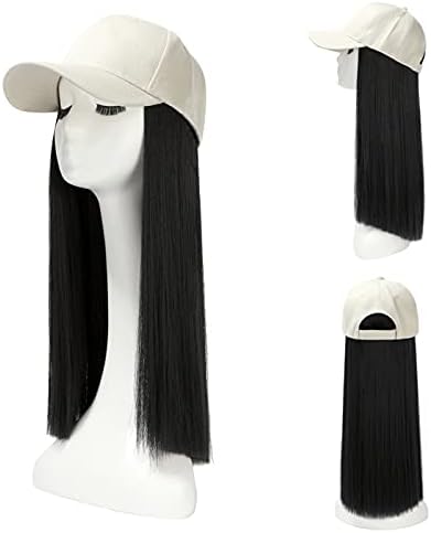 Priložena frizura za kosu duga kosa kapa za kosu Podesiva kapa ravna perika Bejzbol perika sjenilo za