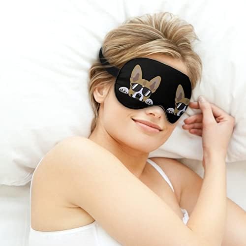 Cool Welsh Corgi maska ​​za oči za spavanje zatamnjenje noćne očiju s podesivim kaišem za muškarce koje žene putuju joga nap