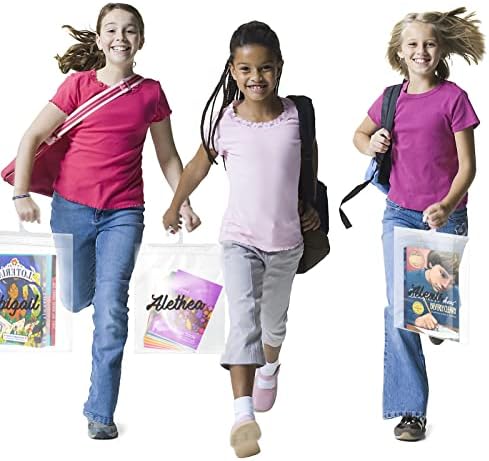 Viseće vrećice za pohranu 24 pakovanje, velika kuka 10 x 12,5 inča čiste plastične vrećice za učionicu,
