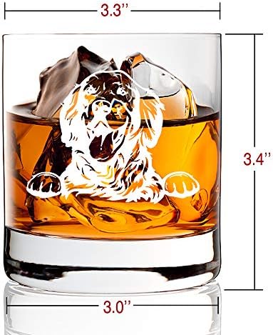 AGMdesign, Zlatni retriver čaša za viski, poklon za ljubitelja životinja za ljubitelje životinja, roditelje
