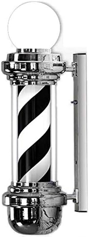 kqe zidni štap za brijanje Led bijele crne pruge rotirajuće svjetlo,znak za frizerski Salon,unutrašnja vanjska upotreba / 80Cm