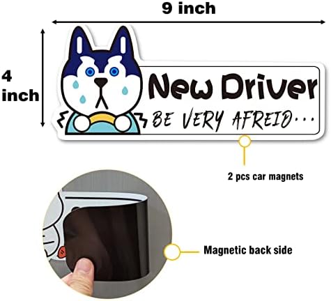 Studentski vozač Molimo budite sigurnosni znakovi za magnet za novog vozača za automobil, smiješni