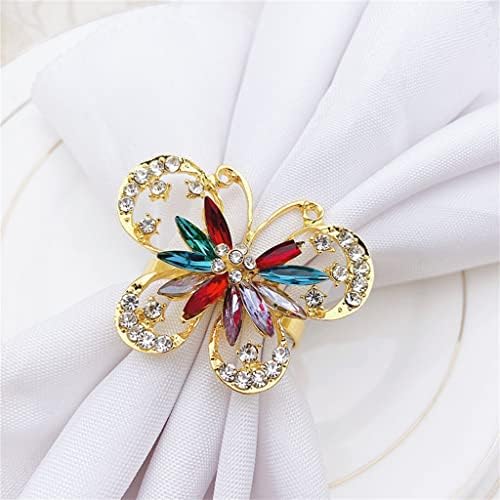 Xjjzs držač salveta 10 prstenova salveta dekoracija ubrus kopča prsten za vjenčanje salveta salveta