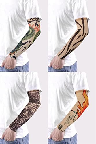 BULEFSEA 10 kom Privremeni Arts Tattoo rukavi za muškarce i žene meka elastičnost krema za sunčanje