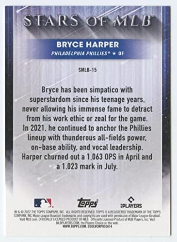 2022 TOPPS Zvezde MLB # SMLB-15 Bryce Harper Philadelphia Phillies Baseball Nm-Mt
