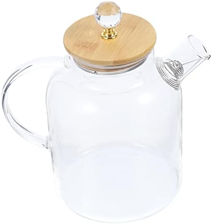 Cabilock 3pcs staklo hladnjak staklena voda pitcher patlet čajnik čistog čajnika čajnik vode čajnik čajnik stakla kuhinjski materijal, filter od nehrđajućeg čelika prozirna pića staklena bacač