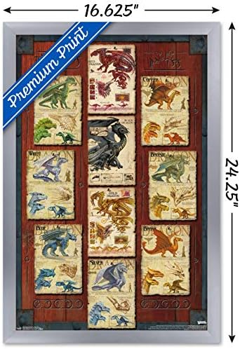 Trendovi International Dungeons Dragon Grid zidni Poster, 14.725 x 22.375, Premium Neuramljena verzija