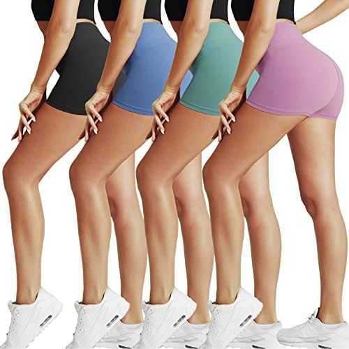 Prirodni osjećaji Biciklističke gaćice za žene - 5 Visoki struk Workout Yoga kratke hlače Atletska