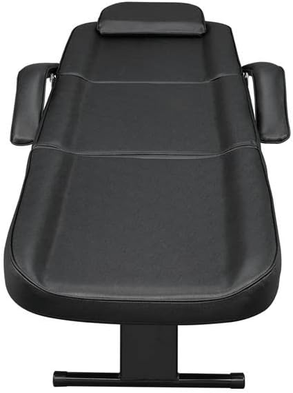 Dvostruka namjenska tetovaža Barber stolica podesivi kozmetički Salon SPA masažni krevet sa fiokom 185x82x80cm Crna