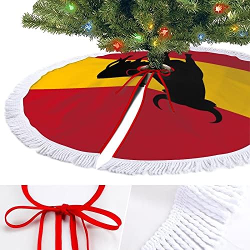 Suknja za božićnu drvvu španske bikove za zabavne ukrase sa tassel čipkom