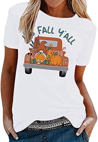 Ženske košulje žene Casual jesen štampanje kratki rukavi vrhovi bluza okrugli vrat Casual Atletski kratki rukavi