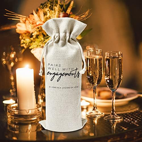 Poklon torbe za zaručničko vino-za vjenčanje , zaruke, parove - poklon torba za višekratnu upotrebu s vezicama