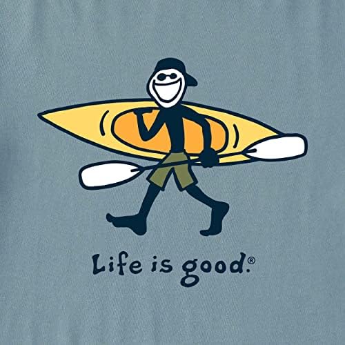 Život je dobar. Muška Jakea Kayak Crusher Tee, dimno plava, mala