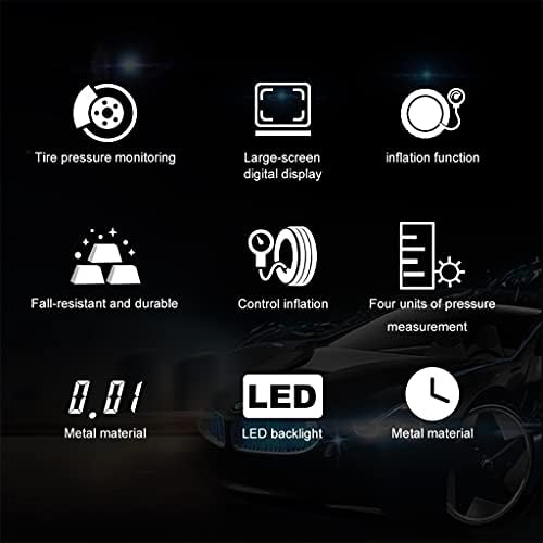 Zyzmh Prijenosni nadupnik guma Smart Digital Car gumama TIRE Zračni pritisak Pumpa auto zračna pumpa za 150 psi sa LED svjetlom
