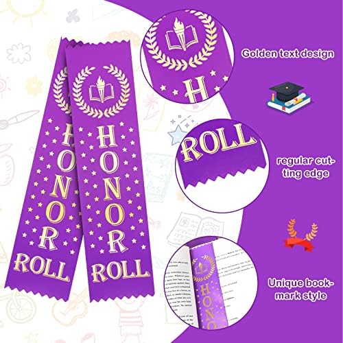 100 kom Honor Roll nagrada trake ljubičaste Bookmark Style traka za počasnu nagradu Bulk Prize takmičarske