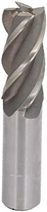 X-DREE 22mm prečnik rezanja 20mm okrugla bušaća rupa HSS-Al Spiralni žljeb 4F krajnji mlin za prorezivanje(22mm prečnik rezanja 20mm okrugli drška HSS-Al Spiralni žljeb 4F krajnji mlin za prorezivanje