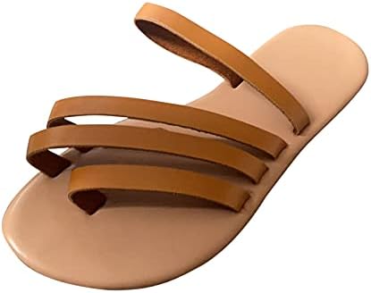 USYFAKGH udobne sandale za žene ljetna moda ljetne japanke Plus Size ravne Casual sandale i papuče