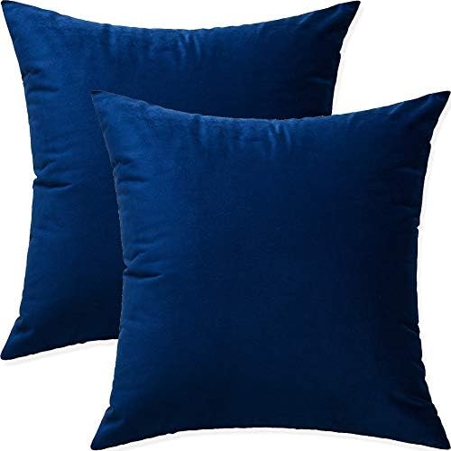 Artaimee Mornarsko plavo bacanje Jastuk za plavu bacanje 22x22 set od 2 baršun kauč na kauču