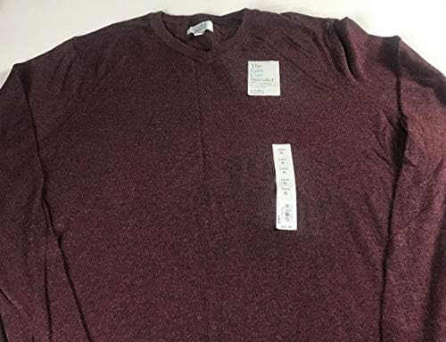 Croft & Barrow džemper MENS L / XL Laka njega Tri-Blend Crveni šljivi V-izrez mekan