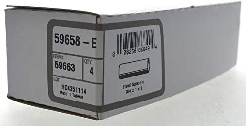 The Hillman Group 59663 3/4 x 1 x 2-inčni bešavni čelični odstojnik, 4-pakovanje, sivo