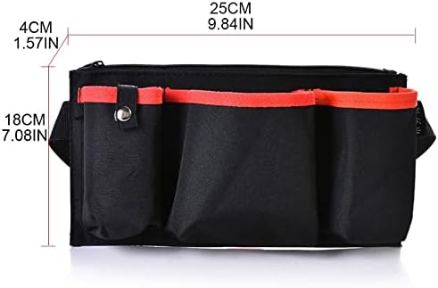 WDBBY prijenosna vrtlarna torba torba torba vrećica za vrećicu podesivi pojas za struk multi-džepni memorija