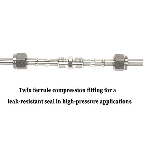 LOZOME 304 kompresijski Priključak od nerđajućeg čelika,spoj,ravni Adapter sa dvostrukim ferulama,1/8