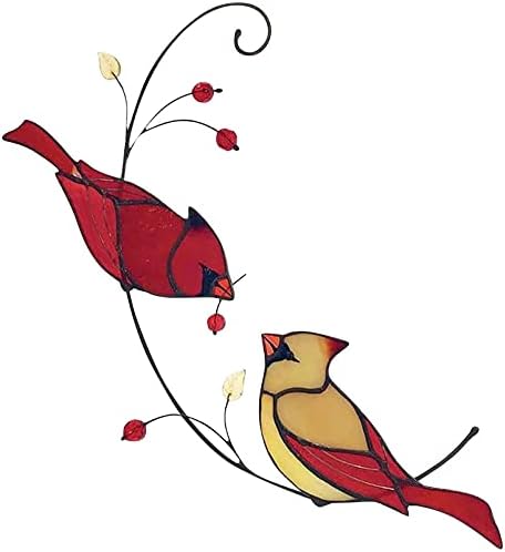Yajun Kardinal ptica vitraž Ornament prozor viseći Suncatcher Ornament dekoracija Doma za spomen rukotvorine
