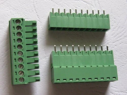 15 kom ravno-pinski 10pin/way Pitch 3.81 mm konektor za vijčani terminalni blok zelene boje priključni tip sa pinom
